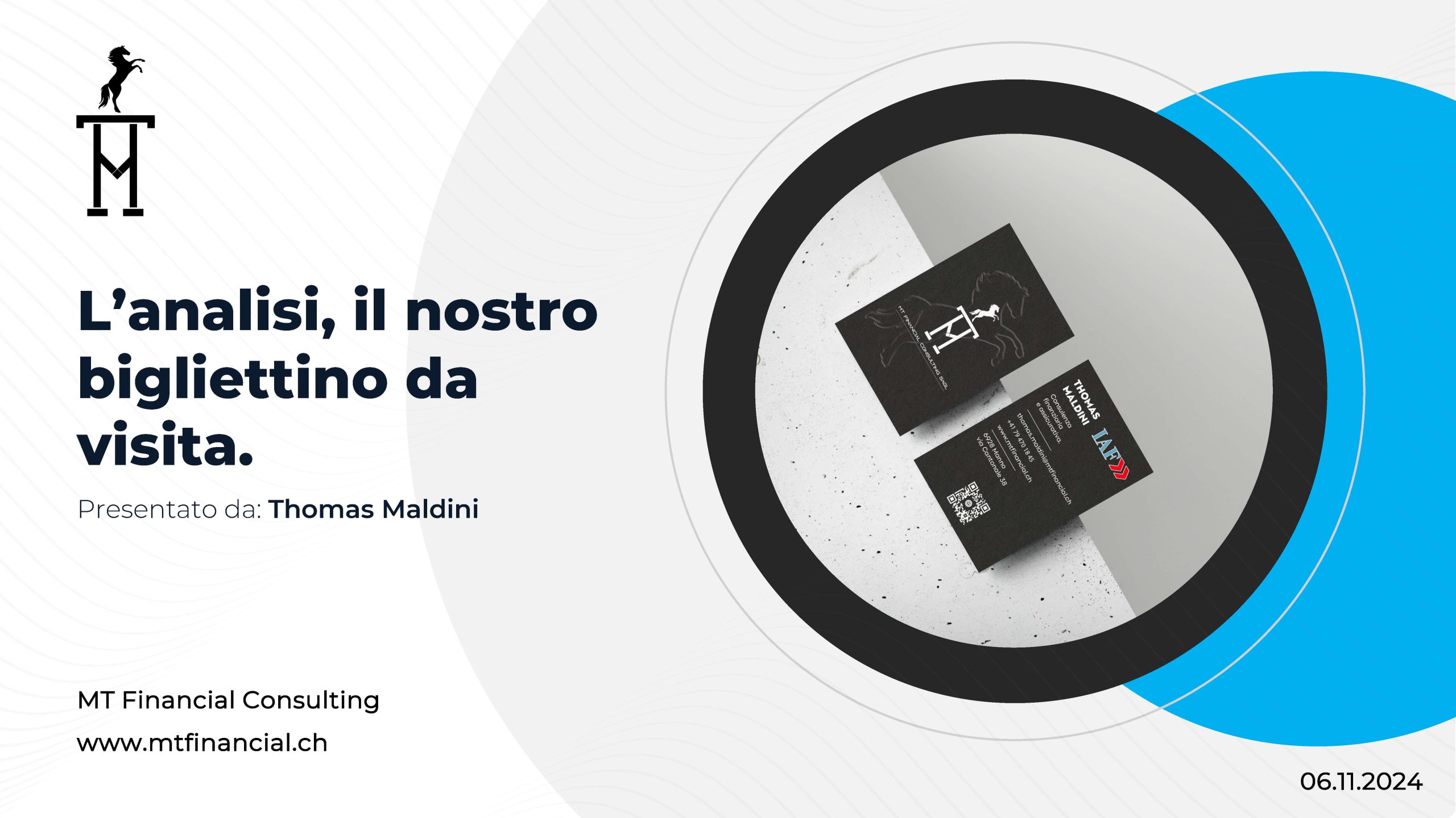 L’analisi, il nostro bigliettino da visita